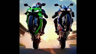 Kawasaki H2 vs BMW S1000 RR: BIKES EPIC Wheelie Duel in 4K Slow-Mo!