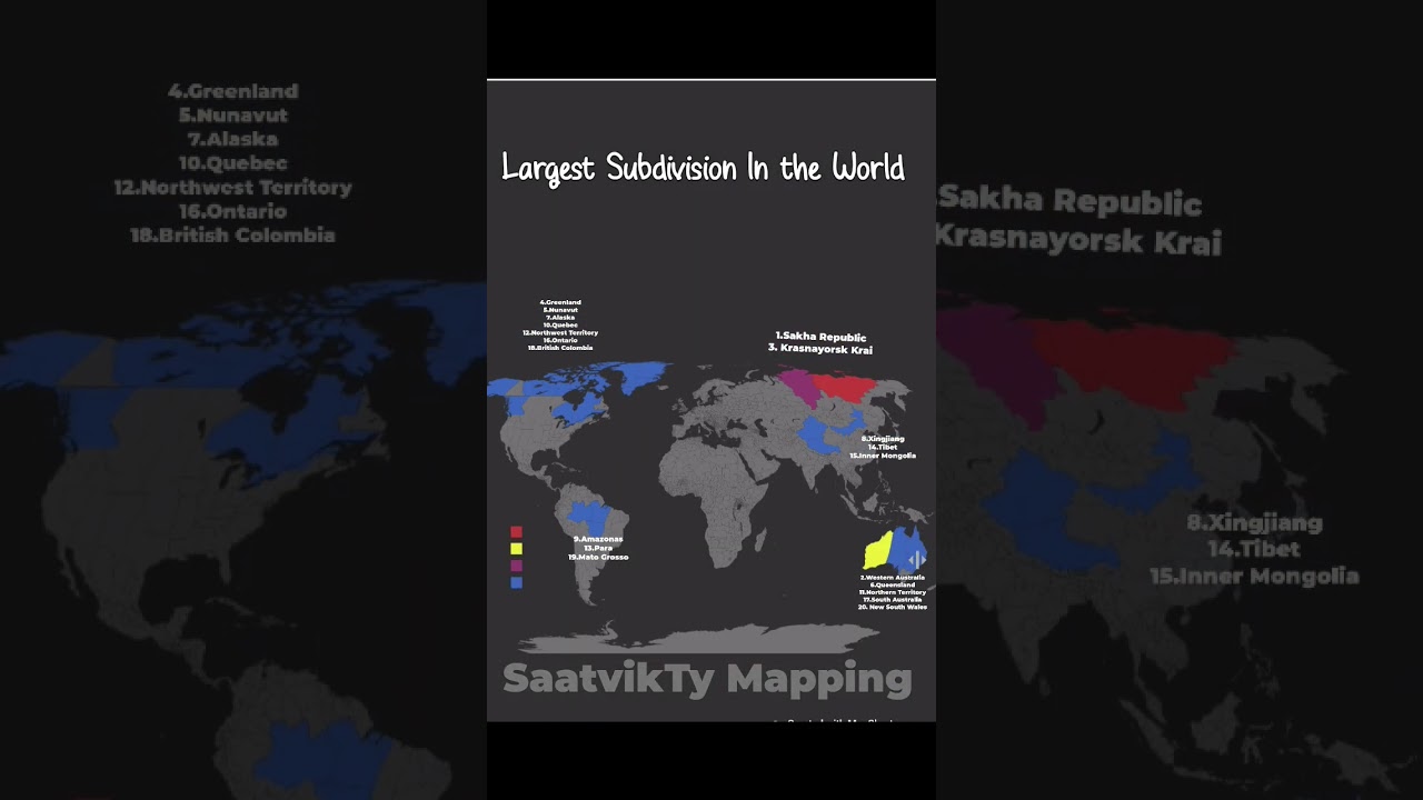 Largest Subdivisions In the World #phonk #maps #map #mapper #mapping #mapchart #world #india #asia