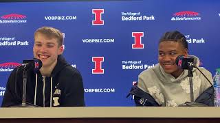 Northwestern postgame: Illini players Marcus Domask and Justin Harmon