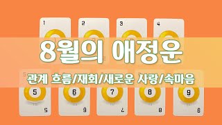 [타로/8월/애정]8월 연애운/관계 흐름/재회/속마음/새로운 사랑/소울 넘버/이름
