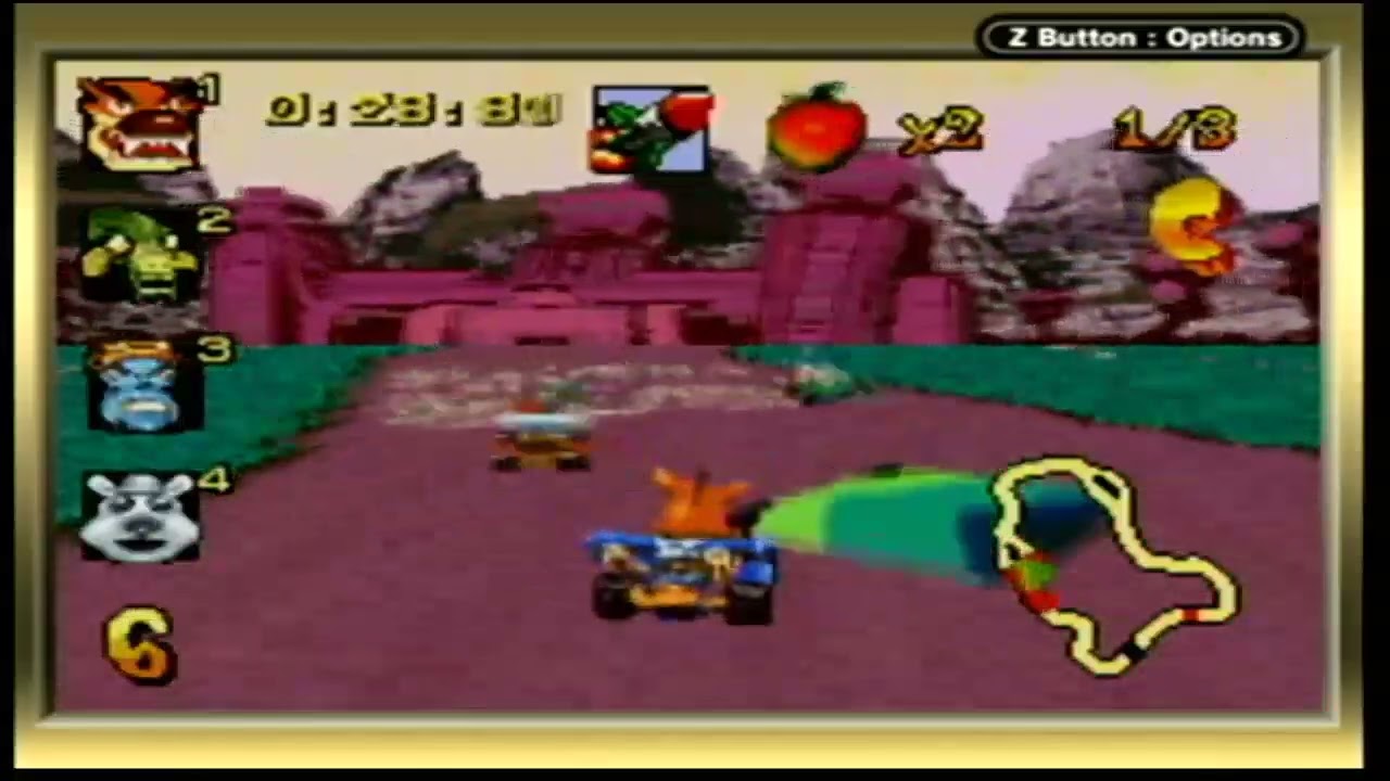 Kurasshu Bandikū Bakusō! Nitorokāto (GBA JP Nitro Kart) - Team Bandicoot Part 2 (Relics Tokens Gems)