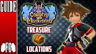 Treasure Chest Locations: Country of the Musketeers Sora | KH: Dream Drop Distance HD (2.8)