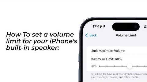 How to Set Volume Limit for iPhone