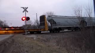 Blue and Gold SD40-2 Duo Pull CP Freight Train with Manned Helpers