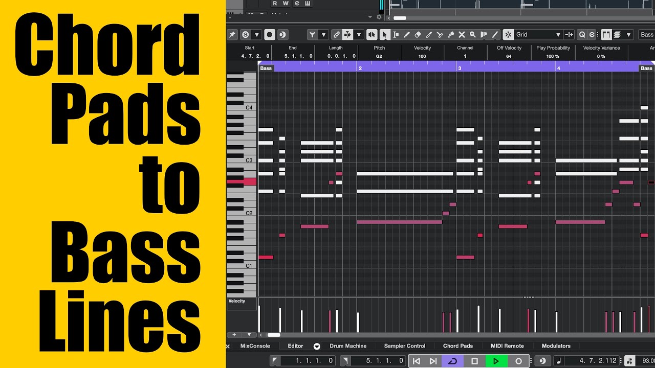 From Chord Pads to Bass Lines | Starting a Song with Cubase Chord Pads