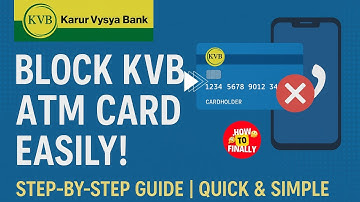 KVB Bank ATM Card Block Tamil | Karur Vysya Bank ATM Card Block | KVB ATM Card