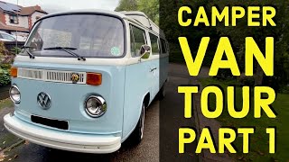 VW Camper  A Tour of our 1979 T2 Bay Window Camper Van