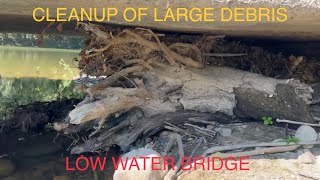 MOVING MASSIVE LOGS AND DEBRIS FROM LOW WATER BRIDGE WITH COMEALONG 09/2023 Northern Territory #23
