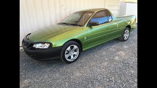 (SOLD) Commodore Ute 5 speed Manual Hothouse Green  2003 review