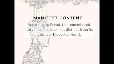 menifest and latent content of dreams