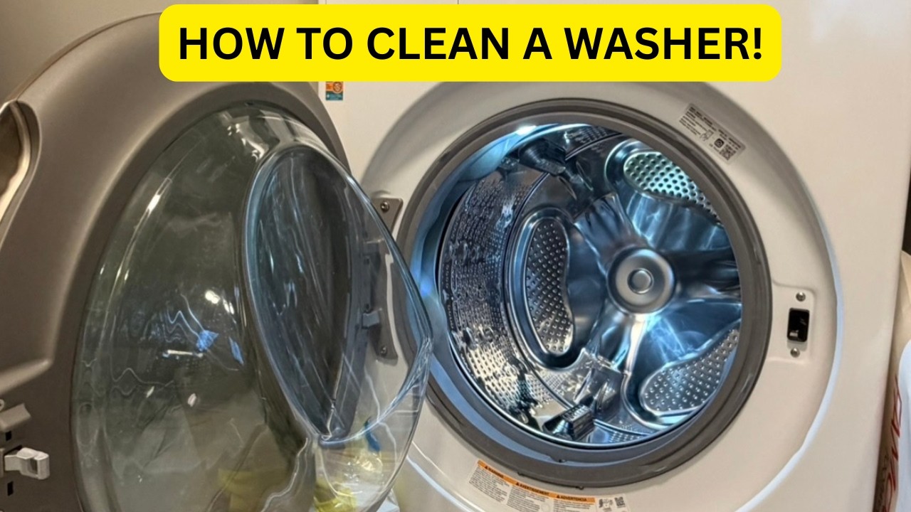 HOW TO CLEAN YOUR WASHING MACHINE! (QUICK & EASY) - YouTube