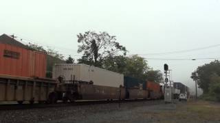 CSX  NB 722 ES44AC, 715 ES44AC, 7357 C40-8W Intermodal Auto 41