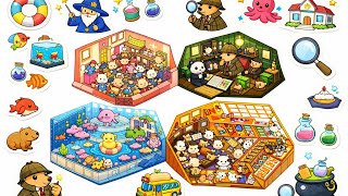 Collection of miniature scene 3D stickers, DIY 4 different styles of stickers screenshot 2