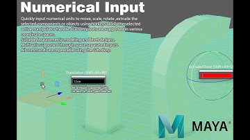 Numerical Input for Autodesk Maya