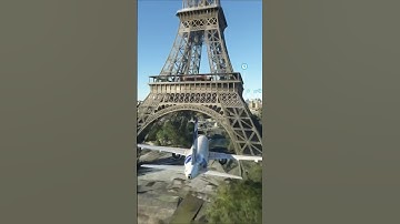 Flying an AirbusA320 through the Eiffel Tower  #mfs2020 #shorts