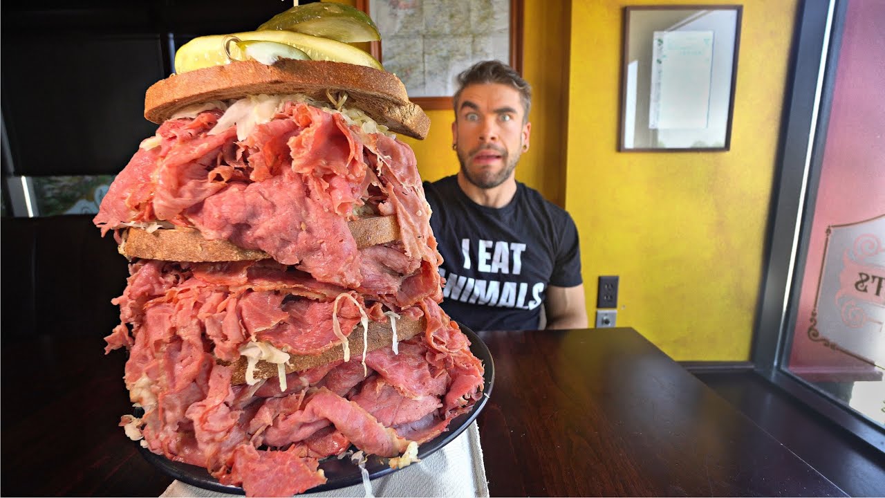 THE WORLD'S BIGGEST REUBEN SANDWICH CHALLENGE | Joel Hansen