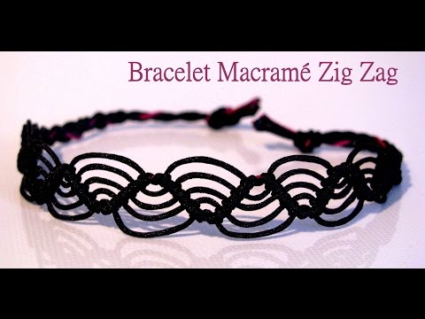 How to make a Zig Zag MACRAME Bracelet ?  Easy Tutorial