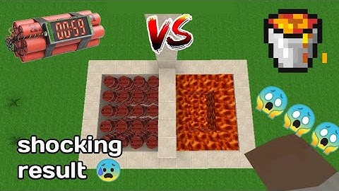 TNT vs LAVA , experiment (survival craft 2 ) mini block craft 3d 😱😱