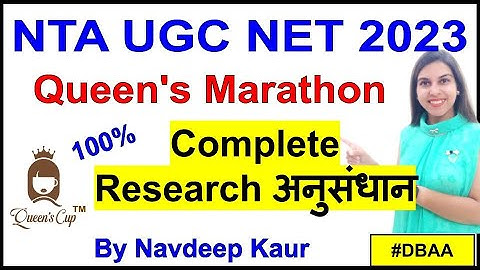 NET JRF | 100% Complete Research in 1 class | Queen