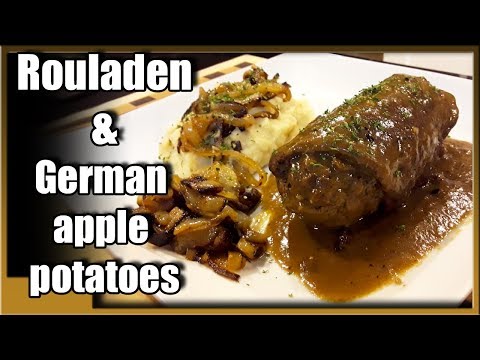 how to make beef rouladen | beef roulade and german apple potatoes.