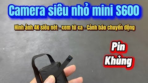 Camera siêu nhỏ mini s600 , camera ngụy trang cúc áo pin khủng 30h hình ảnh 4K siêu nét xem từ xa