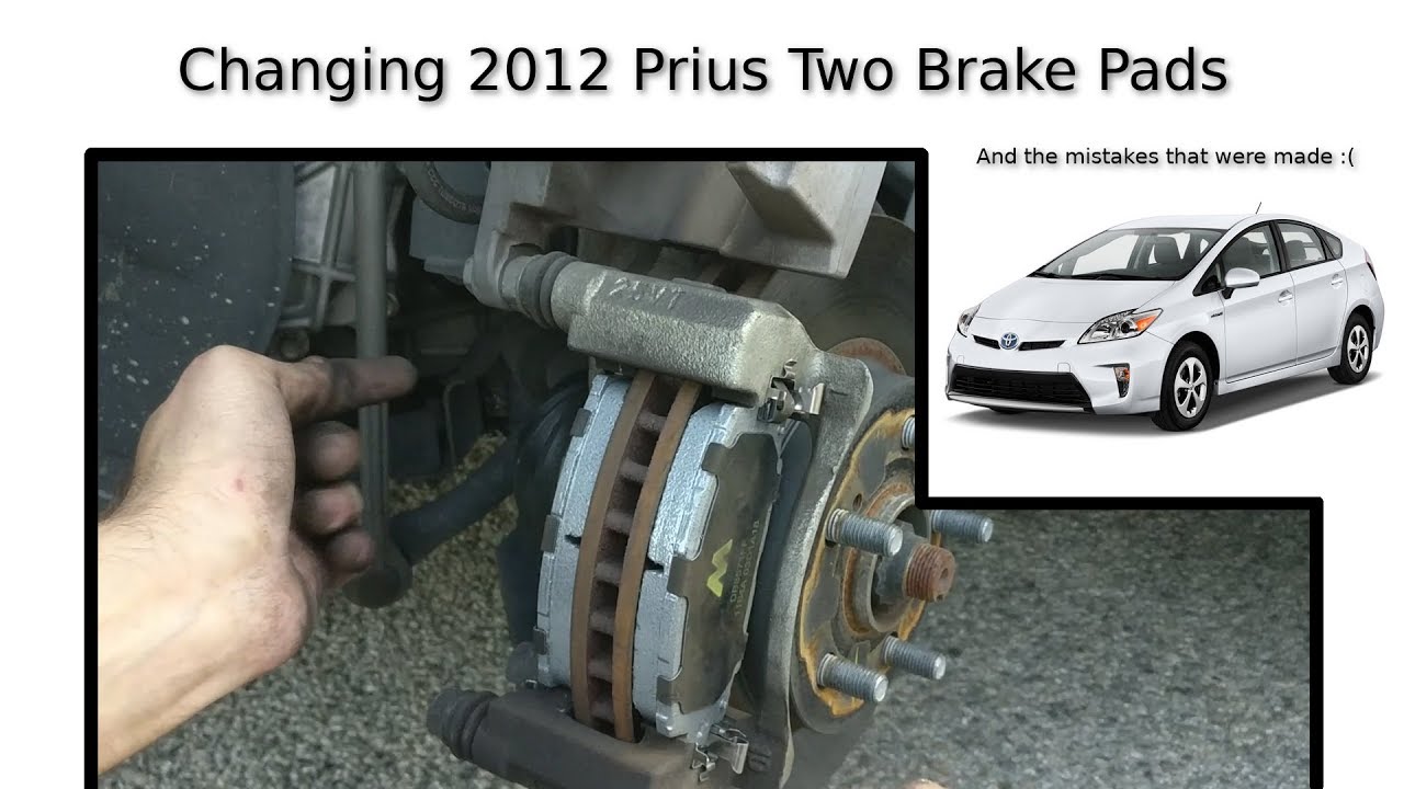 Changing 2012 Prius Brake Pads Replace - YouTube
