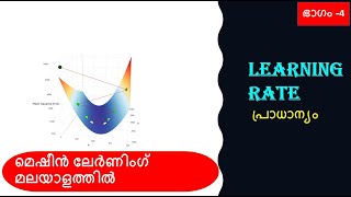 Learning rate gradient descent||Machine Learning Course||Part-4||Malayalam