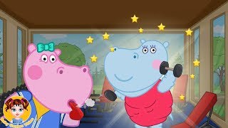 Hippo Trainer Fitness Games - Hippo Kids Games Full Episode 44 - Baby Games Videos screenshot 3