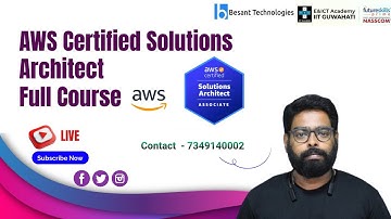 AWS SAA C03 Full Course 2025 Free | Beginner to Expert | Certification Support | Besant Technologies