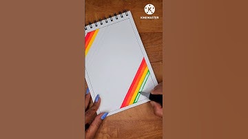 🌈 Front Page Design for Project,Assignment,Notebook|Border Designs #shorts #diy #borderdesign #viral