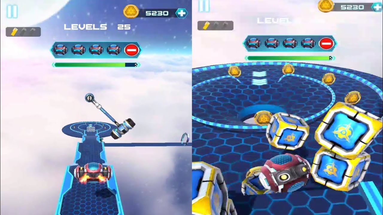 Gyro balls Speedrun new update space rolling level 23 to 26 - YouTube