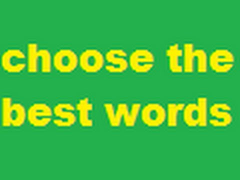 Neely Fuller- Choose Your Words Very Carefully - YouTube
