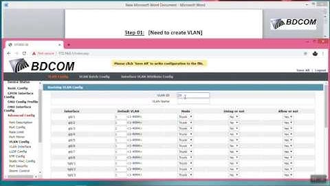 BDCOM GPON VLAN Configuration for SFU (Web)