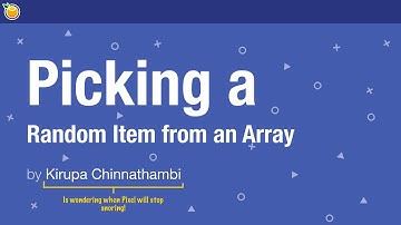 Picking a Random Item from an Array