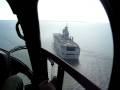 French Navy helicopter  deck landing appontage hélico sur  BPC Tonnerre  Marine Nationale