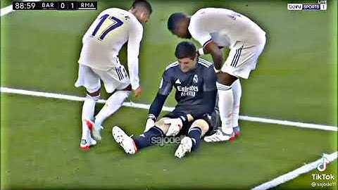 اصابة حارس المرمى كورتوا 💔⚽