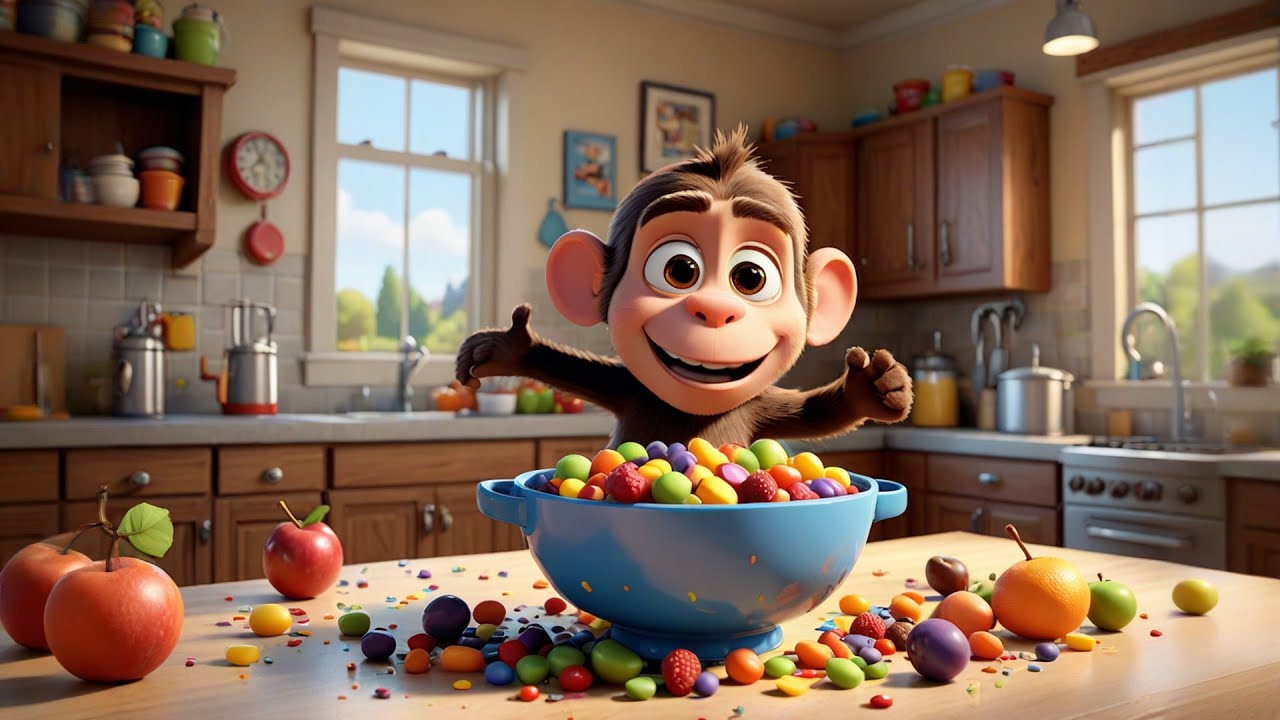 Monkey Made a Messy Milkshake 🐵🥤 | Fun Kids Story & Learning Video | Preschool Adventure