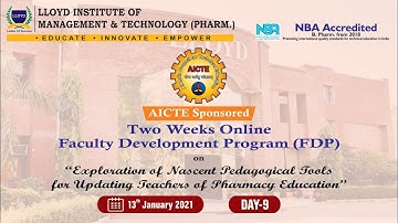 Day 9 Sessions | AICTE Sponsored Two Weeks Online FDP-Phase Two | Prof. Narasimhan Balasubramanian