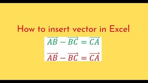 How to insert vector in Excel