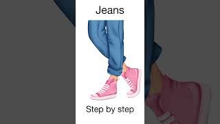 Drawing jeans in Procreate step by step short