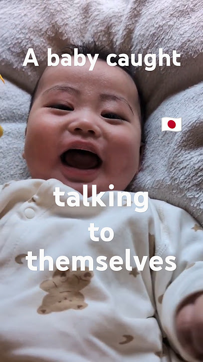 A baby caught talking to themselves😂💕#japanesefamily #baby #dailylife