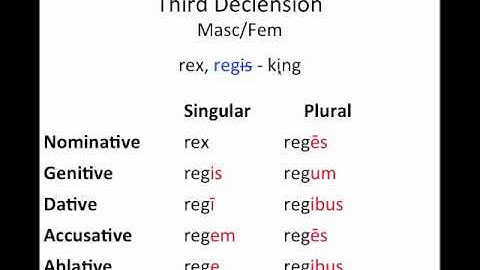 Latin Grammar - Third Declension