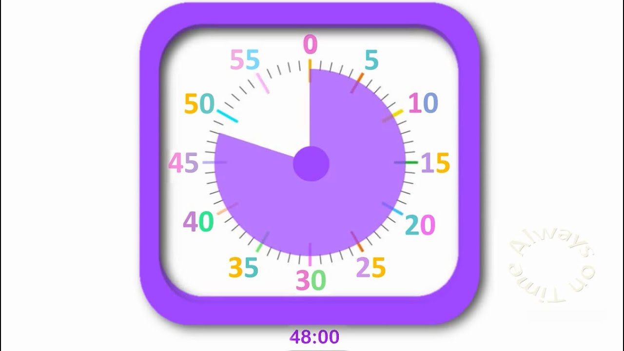 48-minute visual timer with countdown - YouTube