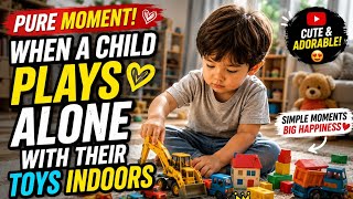 Saat Seorang Anak Bermain Sendirian dengan Mainannya di Dalam Ruangan Oleh YT ITWAN
