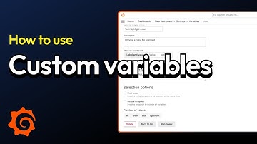 How to use custom variables in Grafana dashboards