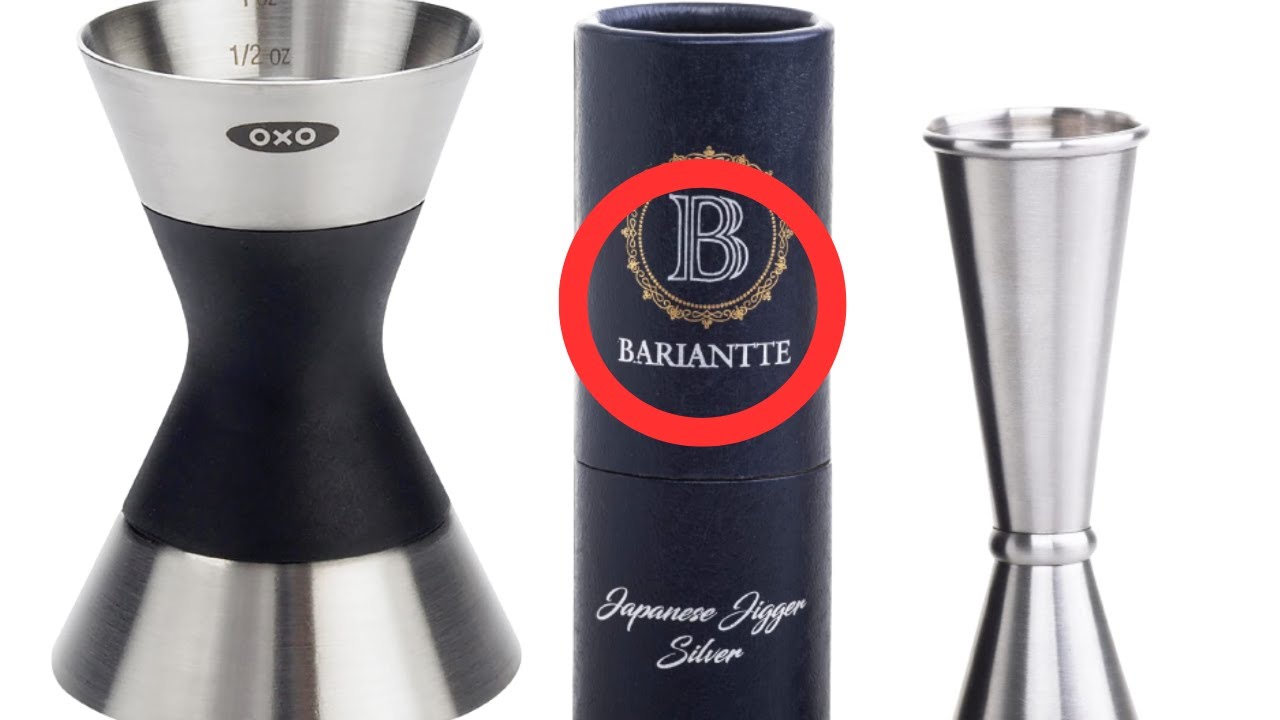 BARIANTTE Silver Double Jigger for Bartending, Cocktail Jigger 2