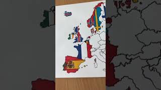 How to Draw Luxembourg Flag on Europe Map #flag #map #luxembourg #geography