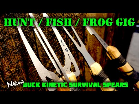 NEW! Buck Survival / Bug Out Spears - Hunting Fishing Frog Gig - Best Spears?  Shot Show 2016 