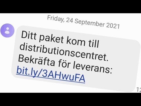 BEWARE of this SCAM in SWEDEN! - SMS/TXT delivery fraud!