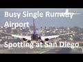 A Busy Single Runway Airport - Planespotting at San Diego Lindbergh